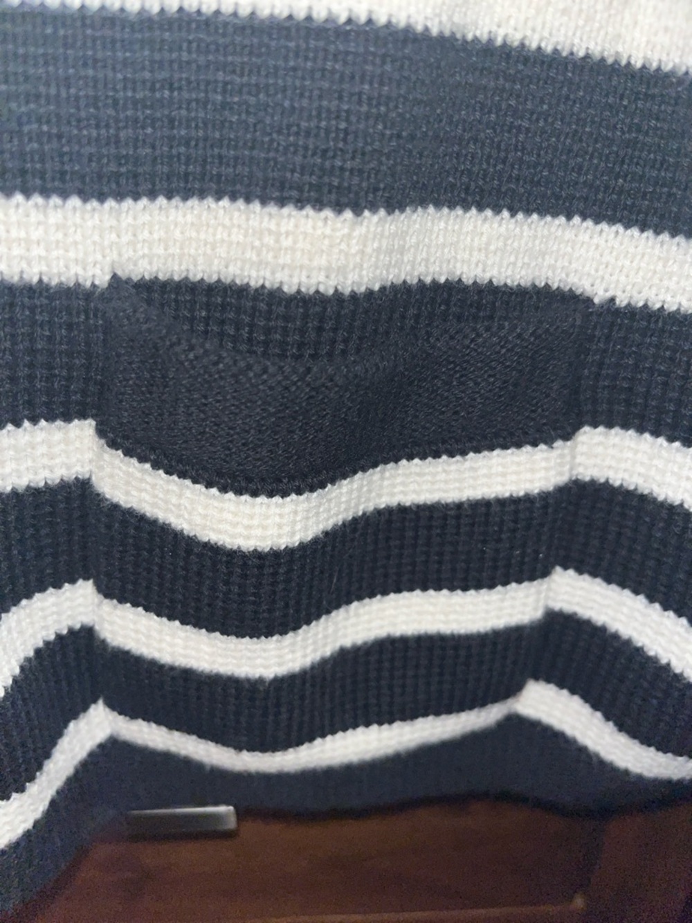 J. Crew Black & White Striped Gold-Button Cardigan - Picture 4 of 6